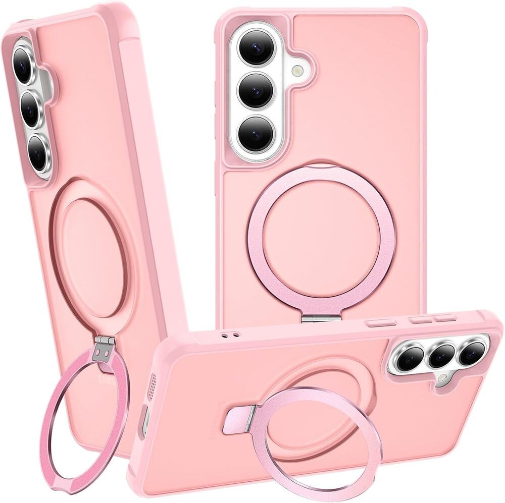 Lufanbis Samsung Galaxy S26 6.3" Magnetic Ring Stand Case Pink New